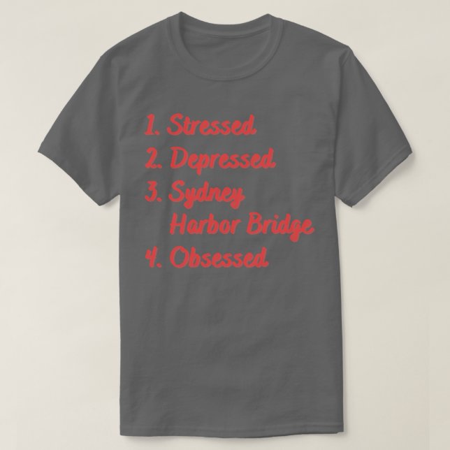 T-shirt Pont du port de Sydney en dépression (Design devant)