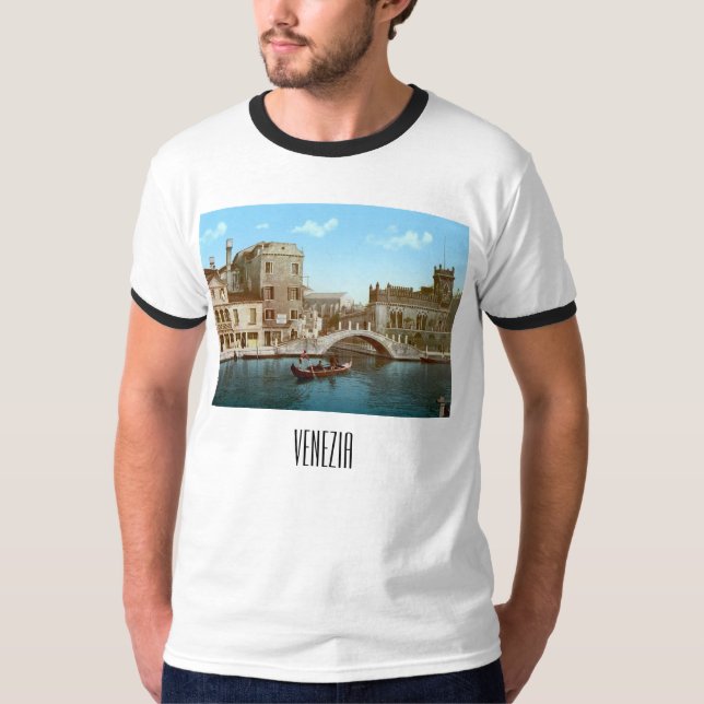 T-shirt Pont et canal à Venise (1900) (Devant)