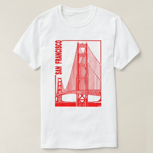 T-shirt Pont Francisco-D'or en porte de San (Design devant)