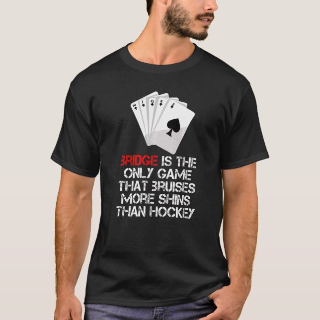 T-shirt Pont Joueurs Carte Jeu Pont Dire Pour Pont (Devant)
