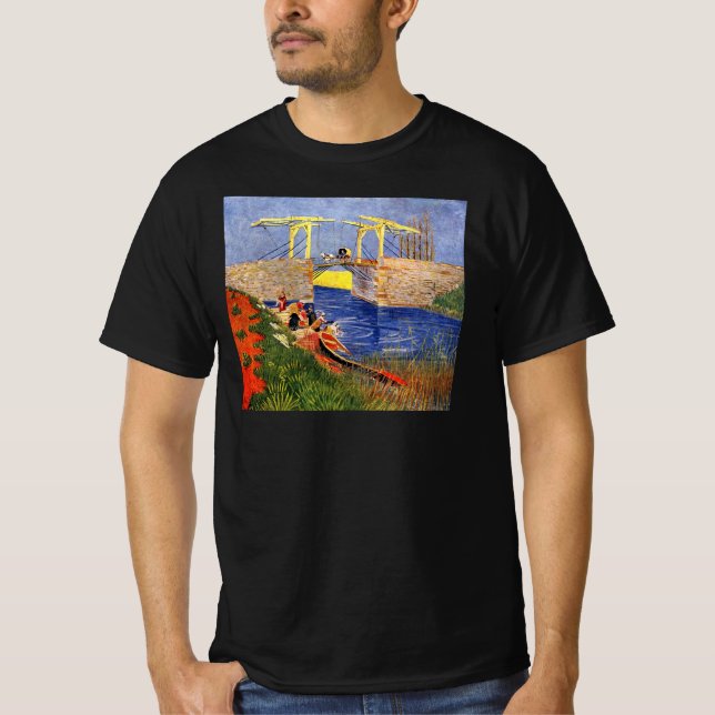 T-shirt Pont Langlois à Arles par Vincent van Gogh (Devant)