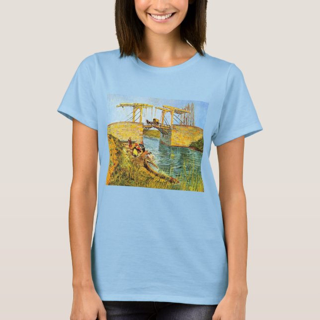 T-shirt Pont Langlois à Arles par Vincent van Gogh (Devant)