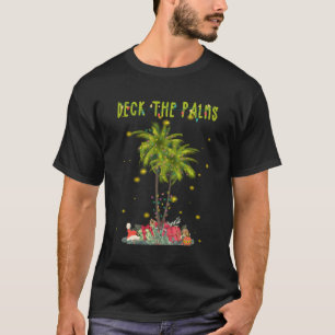 T-shirt Pont Les Palmiers Hawaiian Christmas Palm Tree Lig