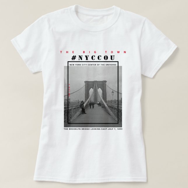 T-SHIRT PONT NYCCOU #NYCCOU BROOKLYN (Design devant)