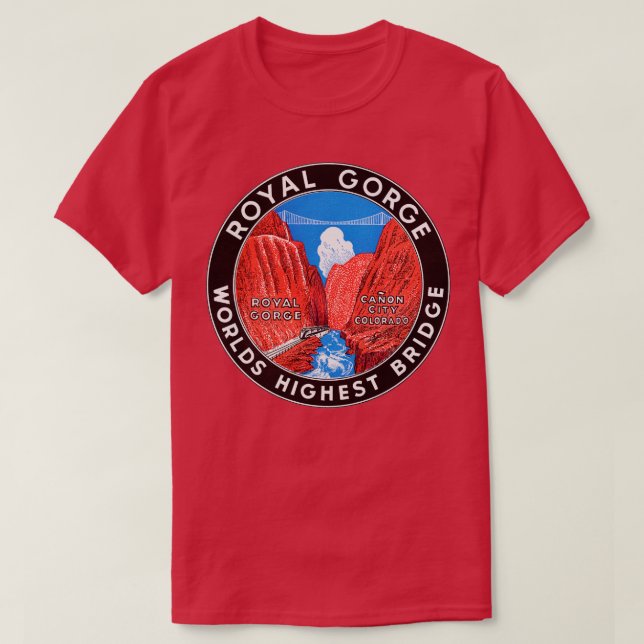 T-shirt Pont Royal Gorge des années 1930 (Design devant)