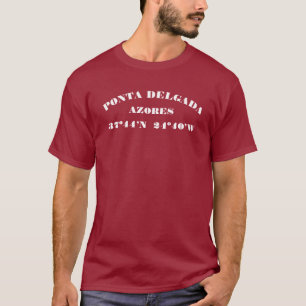 T-shirt Ponta Delgada Latitude et Longitude Chemise