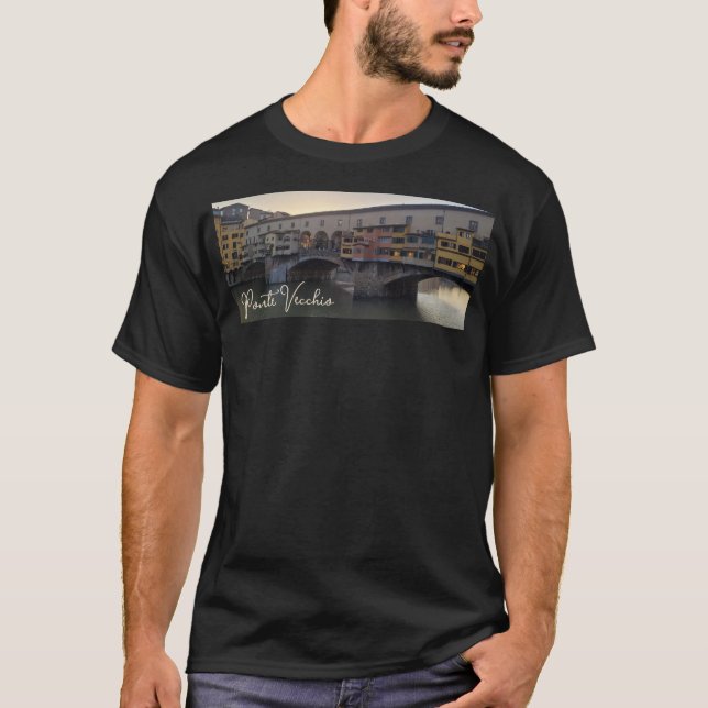 T-shirt Ponte Vecchio, Florence, Italie (Devant)