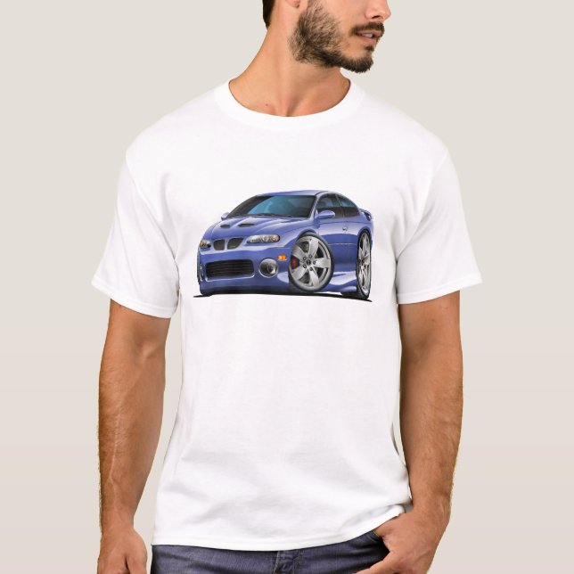 T-shirt Pontiac 2004-06 voiture bleue/grise de GTO (Devant)