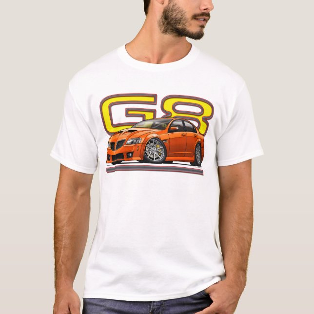 T-shirt Pontiac_G8_orange (Devant)