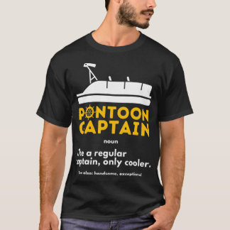 T-shirt Ponton Capitaine Définition Drôle Pontooning Batea