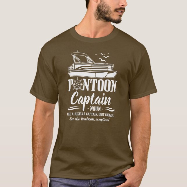 T-shirt Ponton Capitaine Définition Funny Pontoon Bateau (Devant)