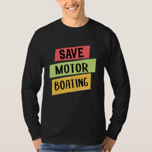 T-shirt Ponton Économiser Bateau À Moteur Capitaine Hommes