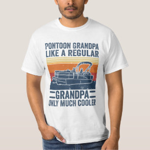 T-shirt Ponton Grand-Père Comme Un Grand-Père Régulier Seu