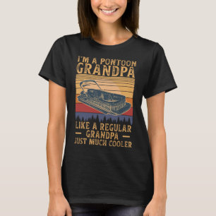 T-shirt Ponton pour grand-père hommes Pantoon de bateau la