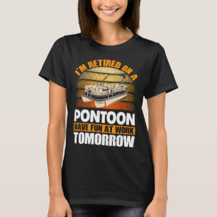 T-shirt Ponton Queen Pontoon Sièges Bateau Retraité Pontoo