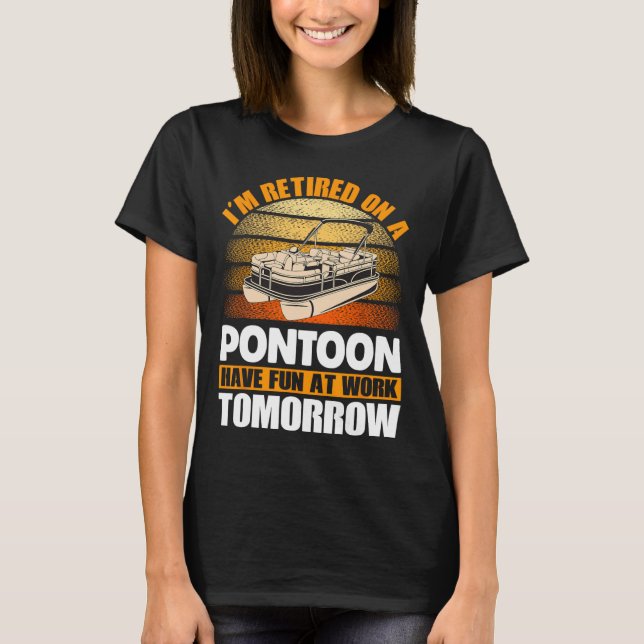 T-shirt Ponton Queen Pontoon Sièges Bateau Retraité Pontoo (Devant)