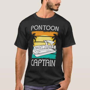 T-shirt Pontoon Bateau Capitaine Motorbot Pontooning Boati
