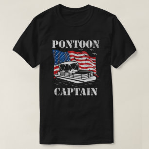 T-shirt Pontoon Capitaine américain Drapeau Pontoon Batea