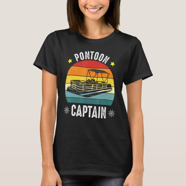T-shirt Pontoon Capitaine Bateau Bateau Capitaine tenue (Devant)