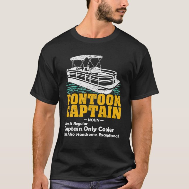 T-shirt Pontoon Capitaine Définition Pontoon Bateau Bateau (Devant)