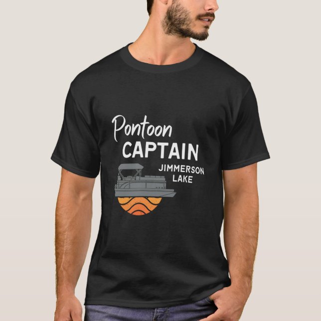 T-shirt Pontoon Captain Jimmerson Lake (Devant)