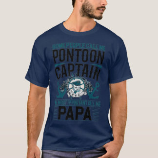 T-shirt Pontoon Captain Papa  Fathers Day