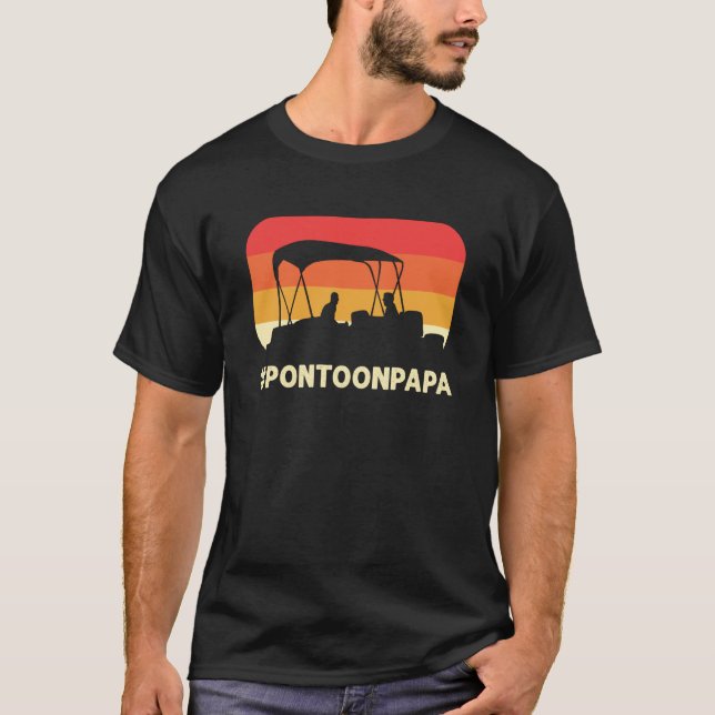 T-shirt Pontoon Papa For Pontoon Boating Boat Captain (Devant)
