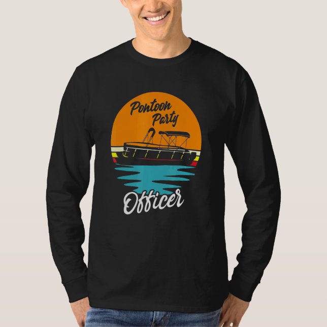 T-shirt Pontoon Party Pontoon Party Retro Sunset B (Devant)