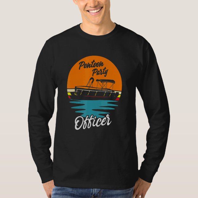 T-shirt Pontoon Party Pontoon Party Retro Sunset B (Devant)