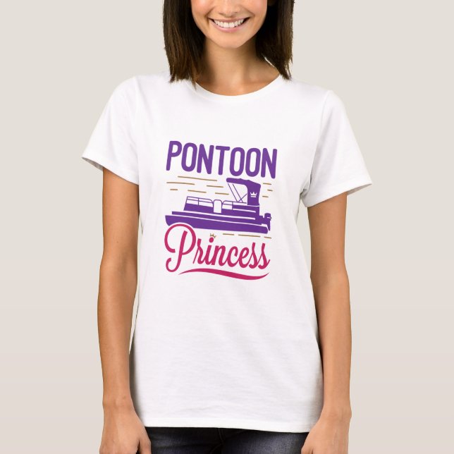 T-shirt Pontoon Princess Pontooning Moteur (Devant)