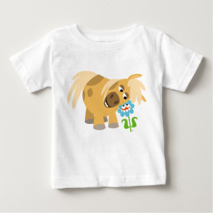 T-shirt Pony et Flower Cartoon