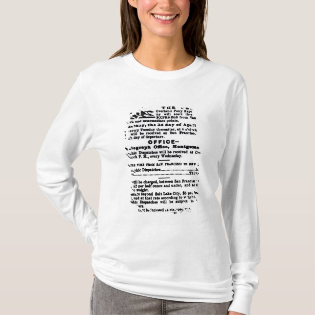 T-shirt Pony Express, neuf jours (Devant)