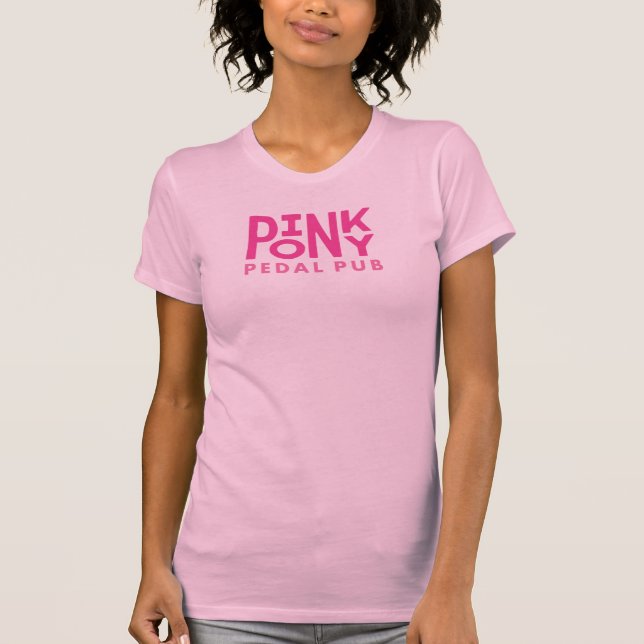 T-shirt Pony Pedal Pub Rose (Devant)