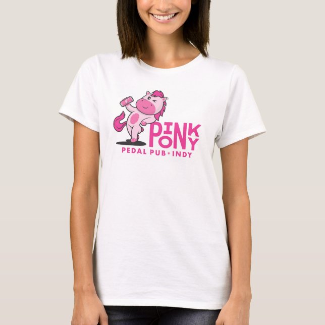 T-shirt Pony Pedal Rose Pub Indy (Devant)