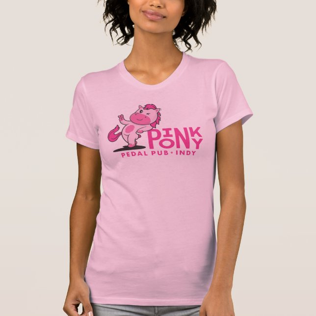 T-shirt Pony Pedal Rose Pub Indy (Devant)
