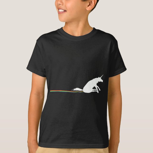 T-shirt poo de licorne (Devant)
