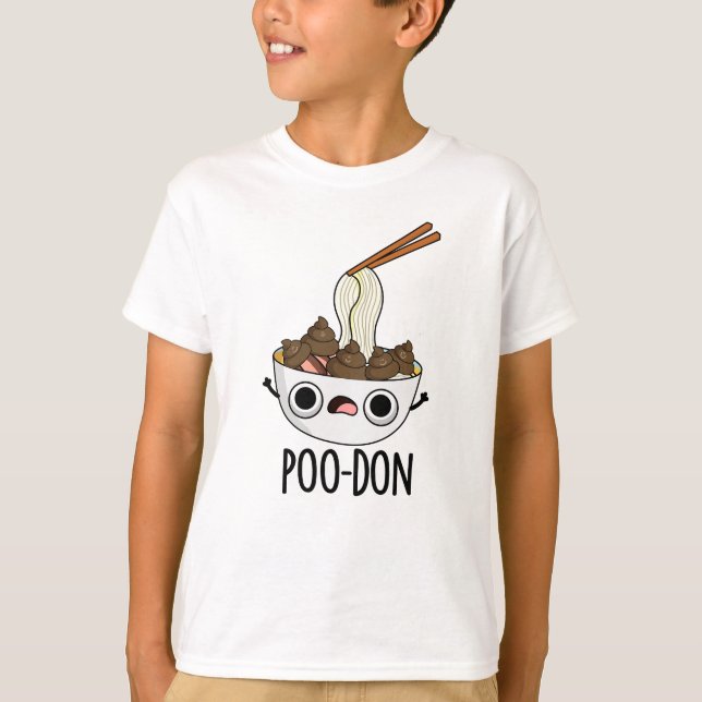 T-shirt Poo-don Funny Udon Pun  (Devant)