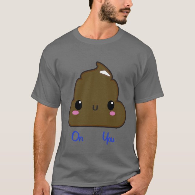 T-shirt Poo Homme sur ta chemise (Devant)