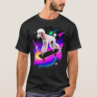 T-shirt Poodboard dans l'espace extra-atmosphérique Retro 