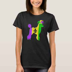 T-shirt Poodé Chien Mardi Gras Carnavals Drôle Chiot Jeste