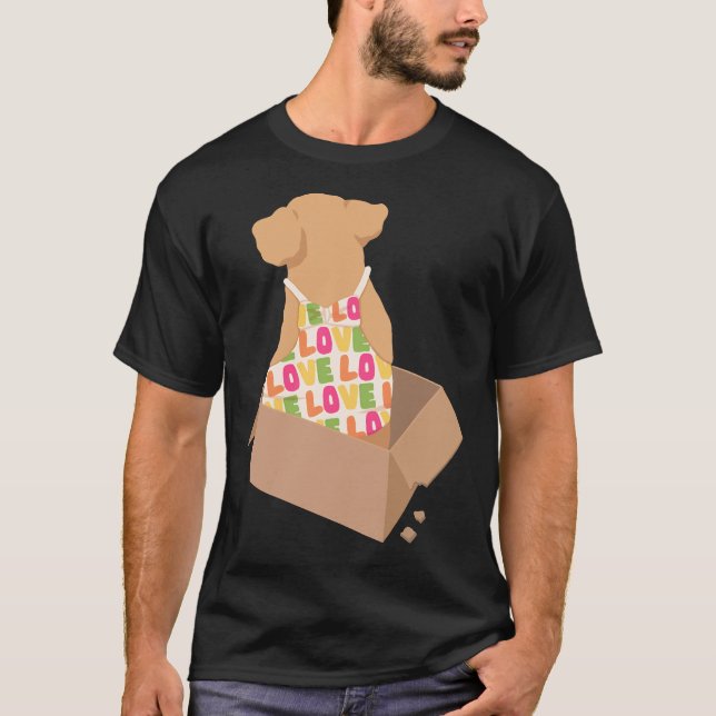 T-shirt Poodé dans une boîte (Devant)