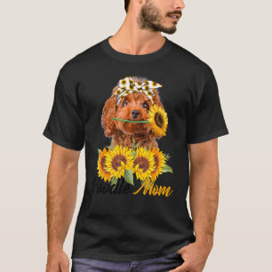 T-shirt Poodé Maman Tournesol Été Chien Maman Mama Femmes