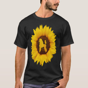 T-shirt Poodé Pour Femmes Hommes Chien Animal Tournesol