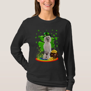 T-shirt Poodle 1 Jour de la Saint Patrick Irlandais Shamro