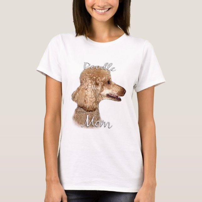 T-shirt Poodle (abricot) Maman 2 (Devant)
