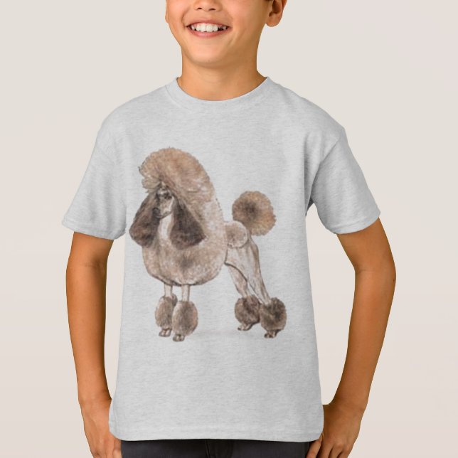 T-shirt Poodle — Afficher le manteau (Devant)