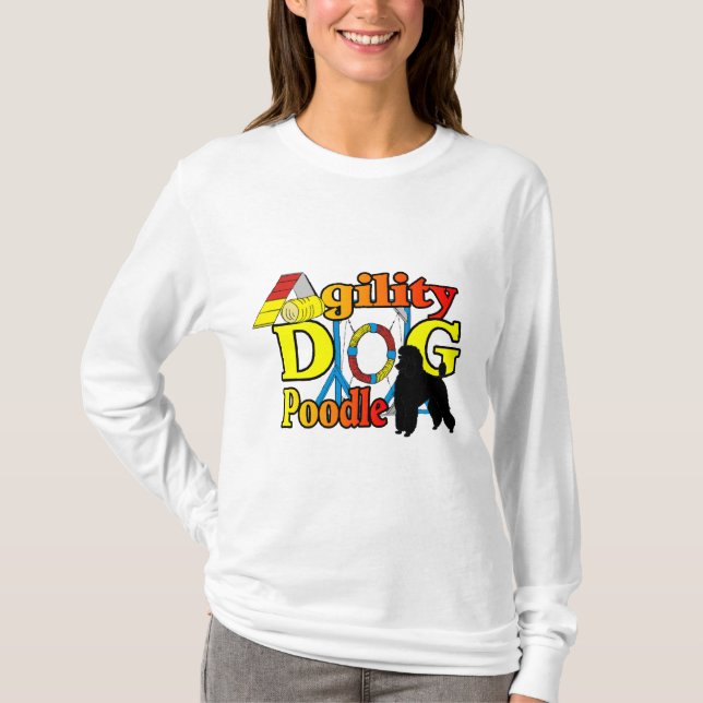 T-shirt Poodle Agilité Cadeaux (Devant)
