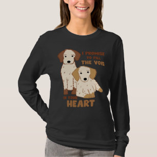 T-shirt Poodle Animal Chien race Promise Brown Remplir Coe