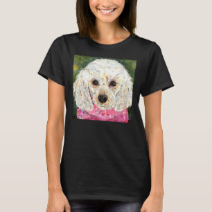T-shirt Poodle blanc