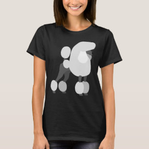 T-shirt Poodle blanc